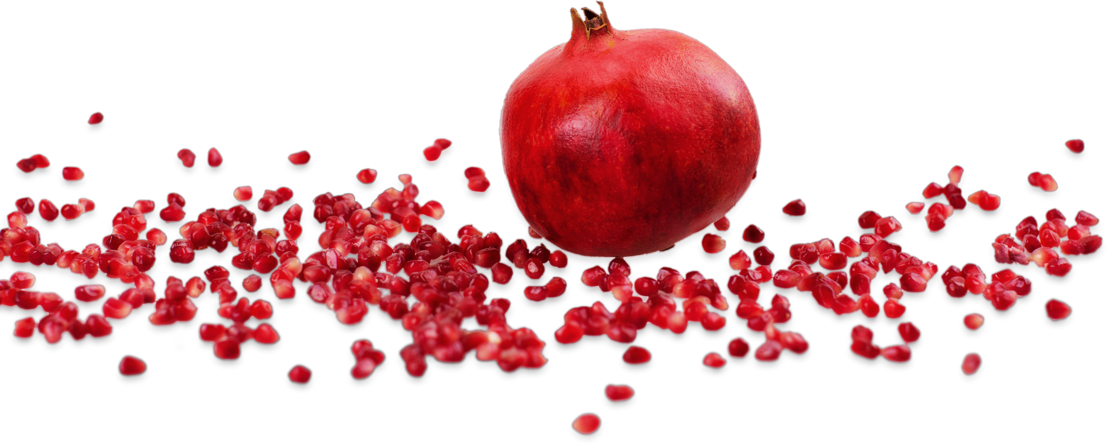 Pomegranite with Scattered Seeds